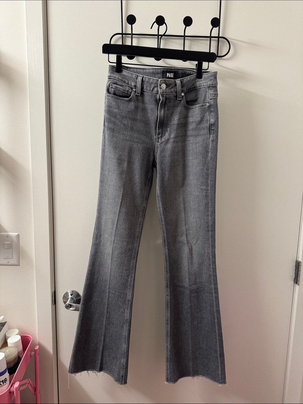 PAIGE Women's Gray High-Rise Laurel Canyon Jeans Size 27